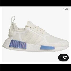 Adidas Kids Cream and Purple Sneakers
